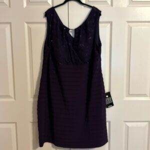 Avenue Purple Sequined dress size 24. Wedding, formal, cocktail party.